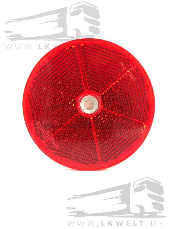 Reflektor Rot Ø80mm rund gelocht selbstklebend [Art.Nr.: 1637+]