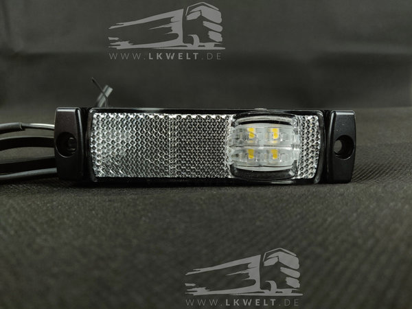 Positionsleuchte LED weiß mit Halterung 12V-30V LKW [Art.Nr.: 3265+]