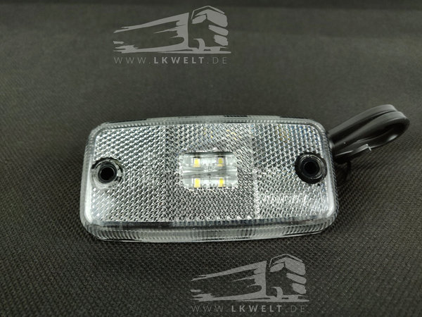 Positionsleuchte weiß, groß, LED mit Kabel 12V-30V LKW [Art.Nr.: 5123+]