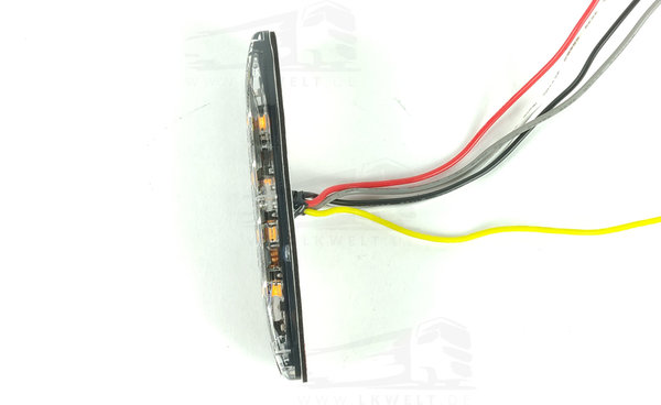 Blitzer gelb schraubbar, 4 LED, synchronisierbar, 19-Funktion, 12/24V [Art.Nr.: 8972+]
