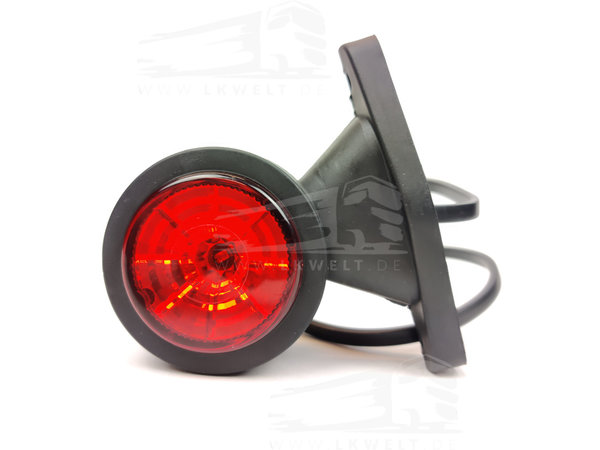 Positionsleuchte LED, weiß-rot, links, klein, mit Kabel, 12V-30V LKW [Art.Nr.: 5917L+]