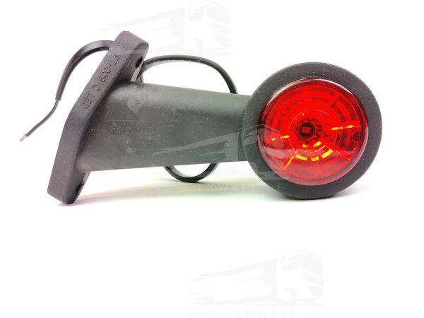 Positionsleuchte LED, weiß-rot, rechts, mittel, mit Kabel, 12V-30V LKW [Art.Nr.: 5918R+]